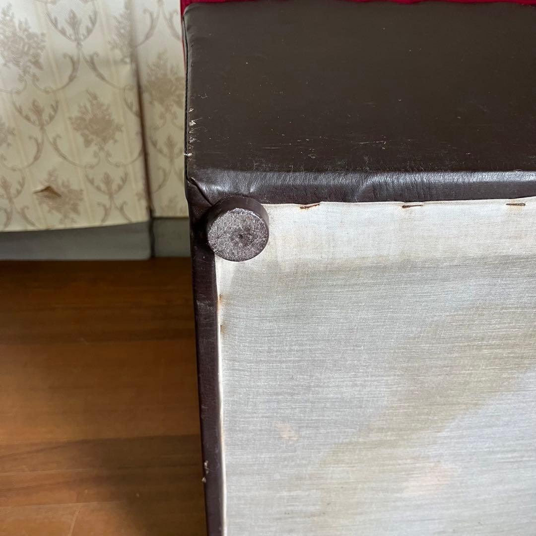 【アンティーク】② 昭和レトロ 1人掛けソファー ワインレッド スナック 喫茶店