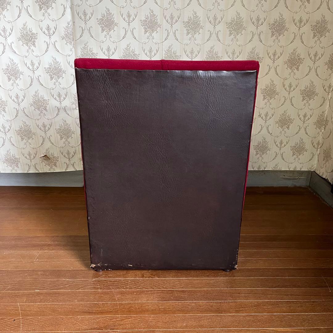 【アンティーク】② 昭和レトロ 1人掛けソファー ワインレッド スナック 喫茶店