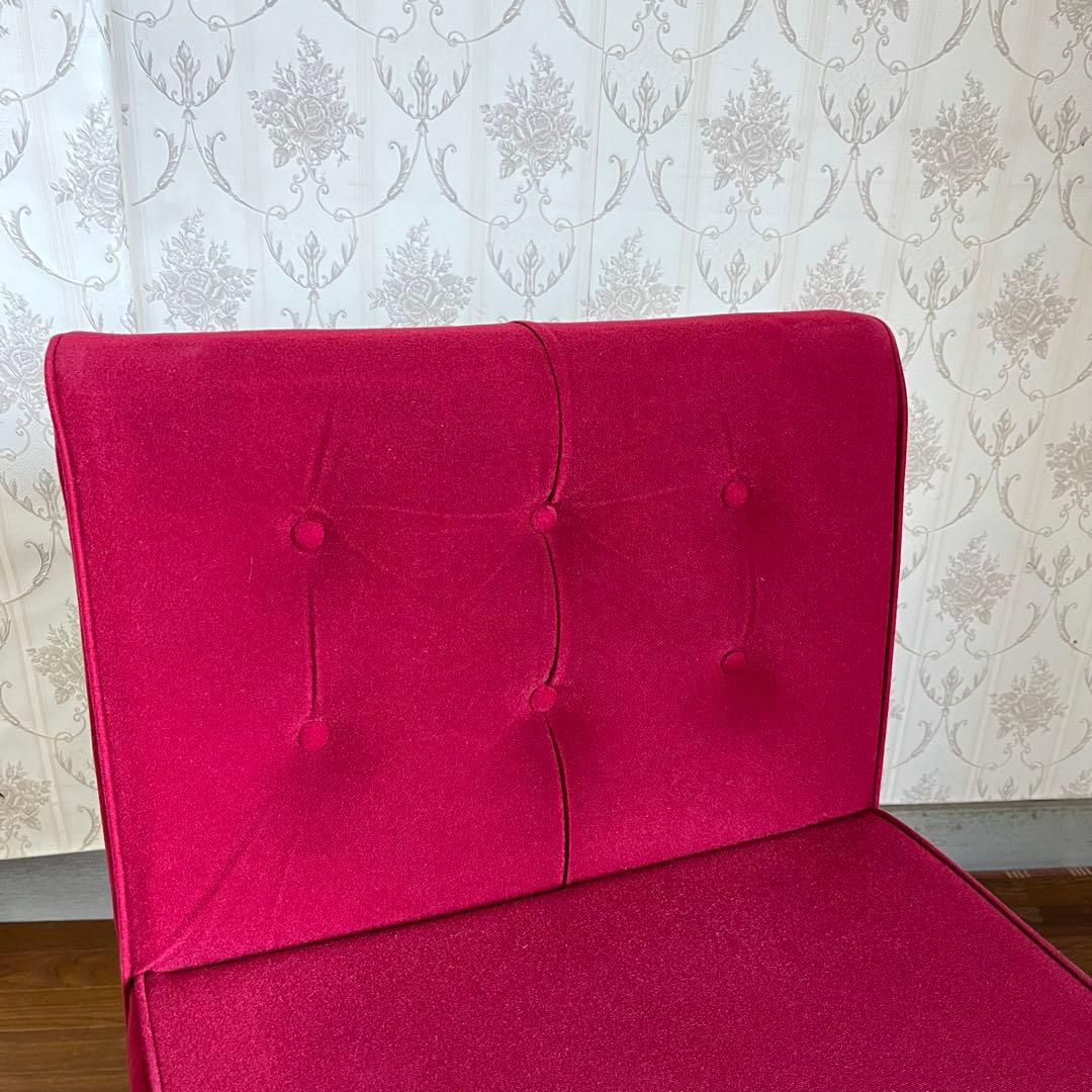 【アンティーク】② 昭和レトロ 1人掛けソファー ワインレッド スナック 喫茶店