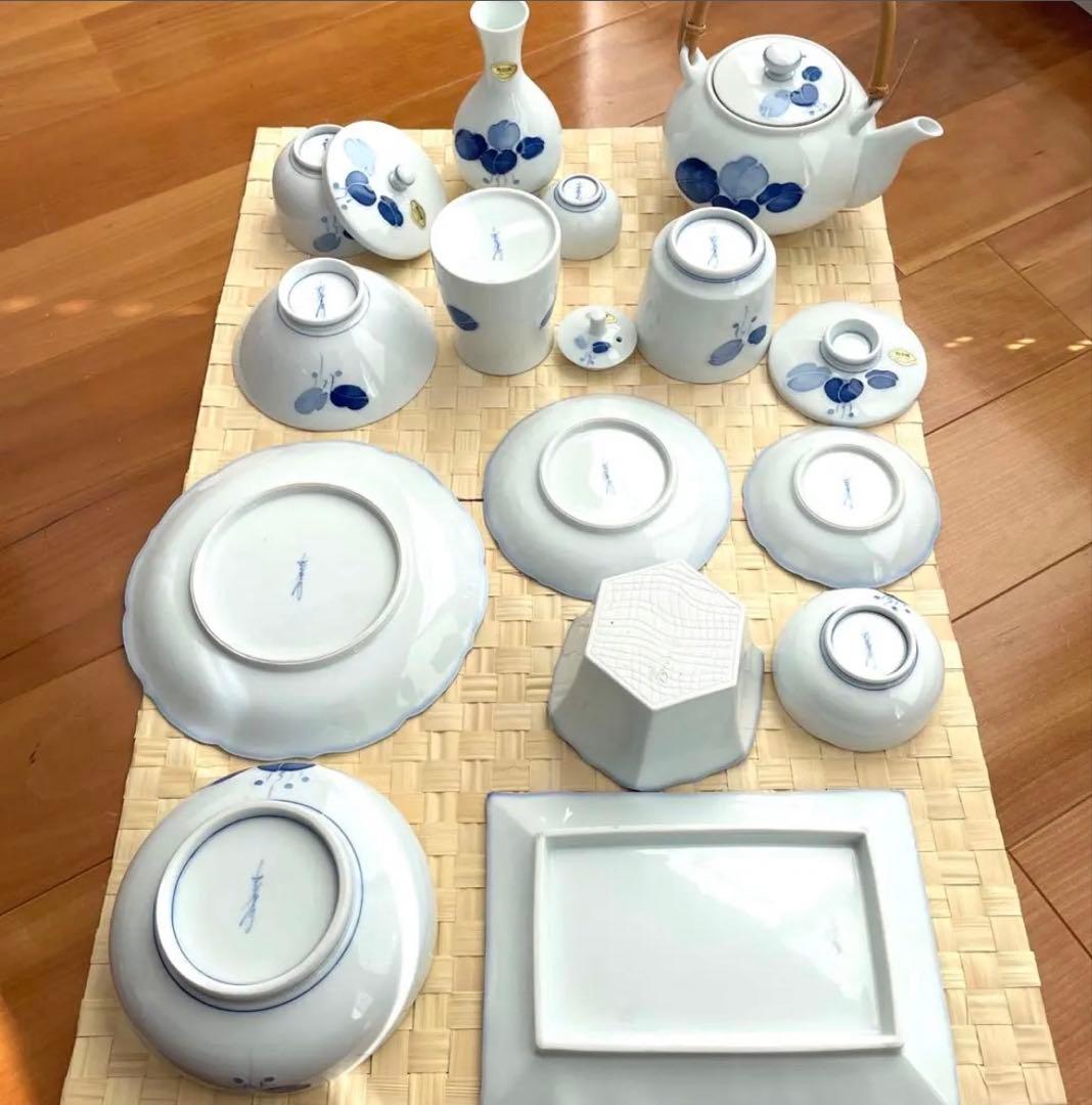 新品　有田焼　七郎右衛門　和食器　14種類　5客セット（全59個）急須　湯呑