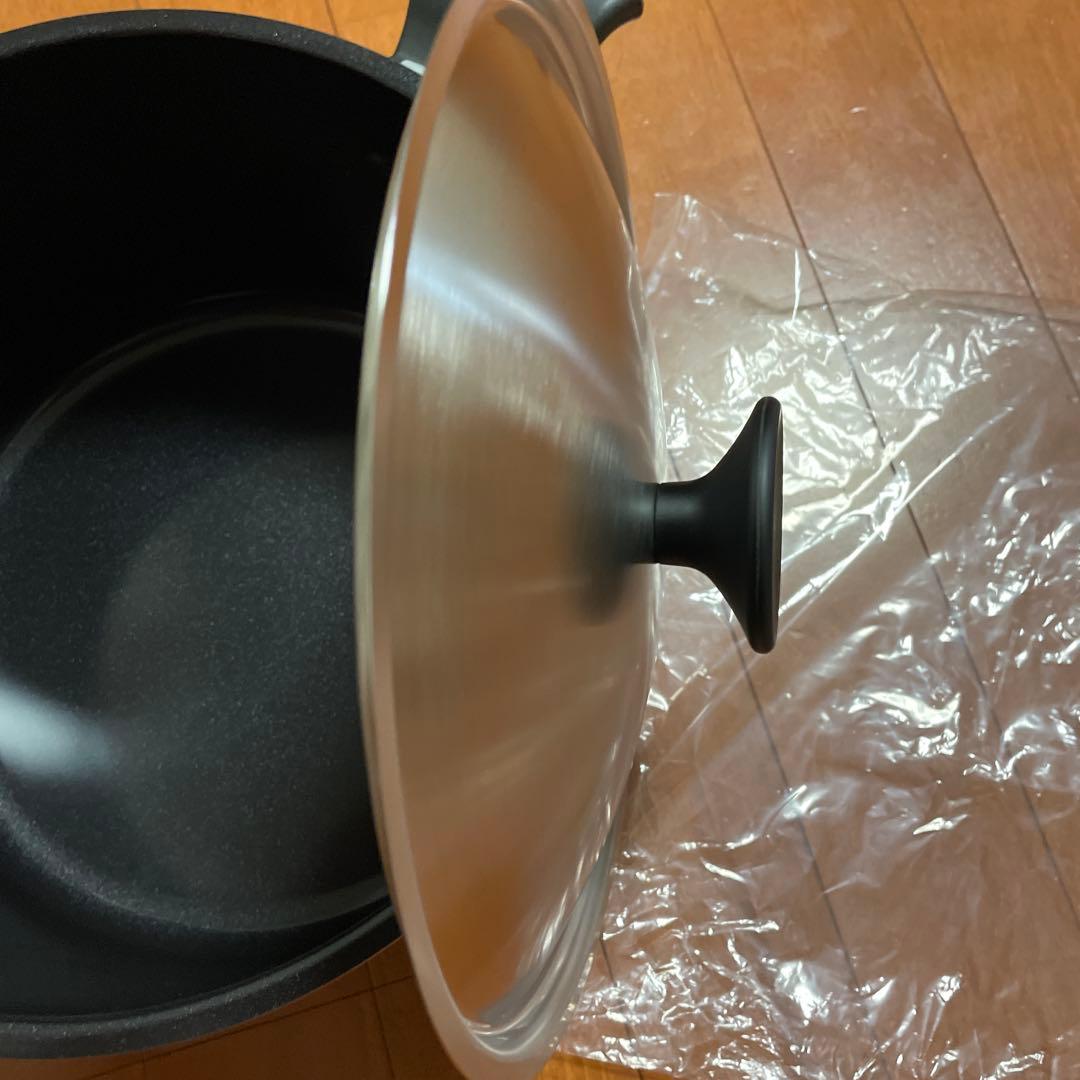 ウルシヤマ金属 両手鍋 24cmtrwー24w トロワディープポット