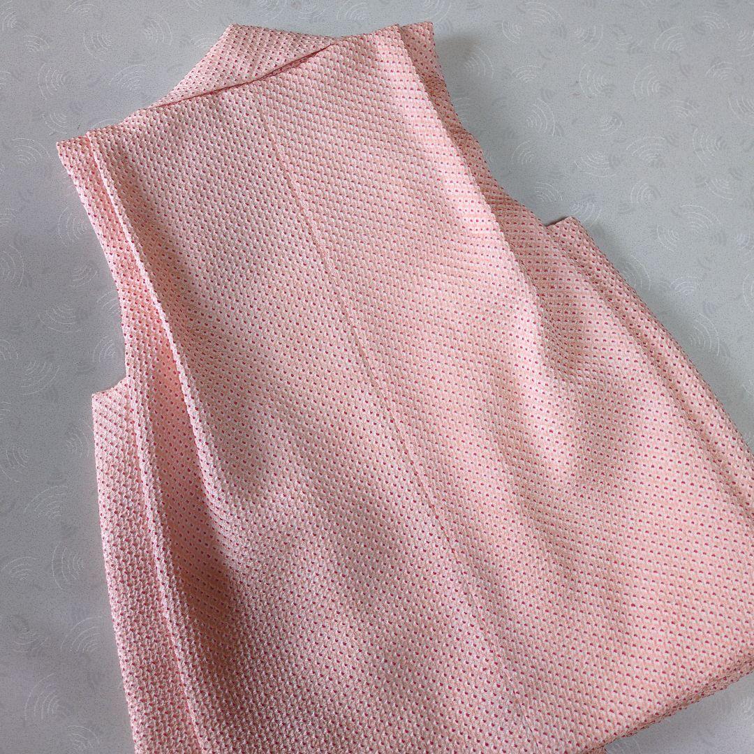 七五三３歳正絹総絞り手縫いの被布（サーモンオレンジ）中綿無し