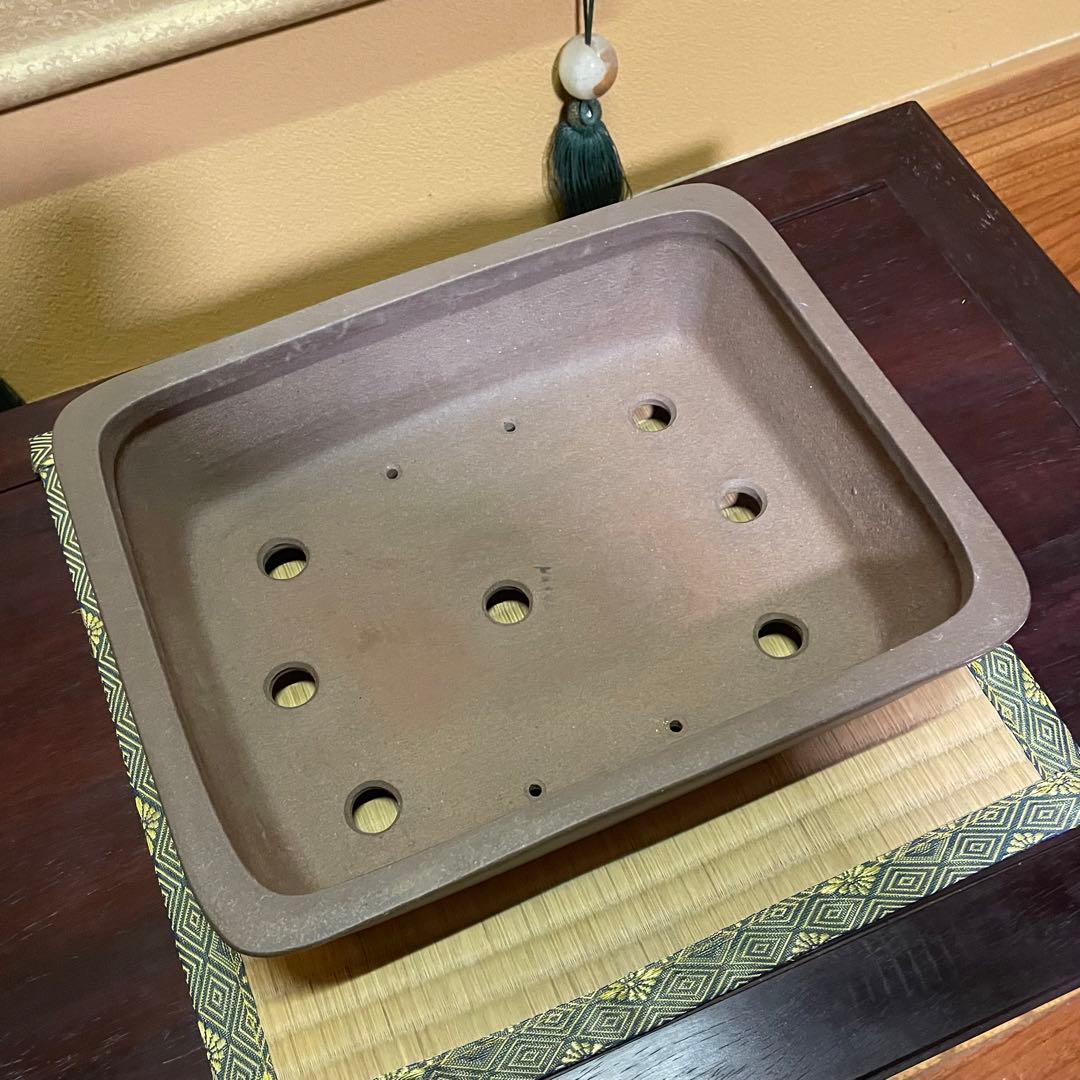 【落款あり】中村祐士 常滑 中野裕士 紫泥長方鉢