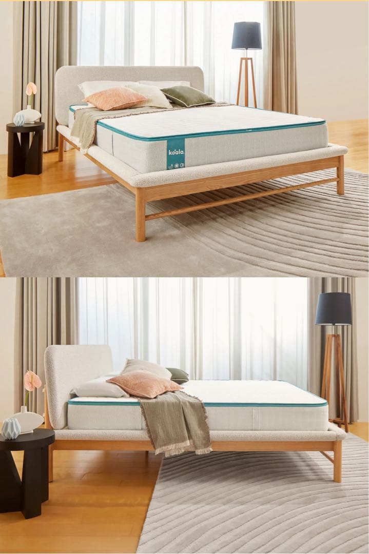 クイーンサイズ スプリングマットレス ホワイト