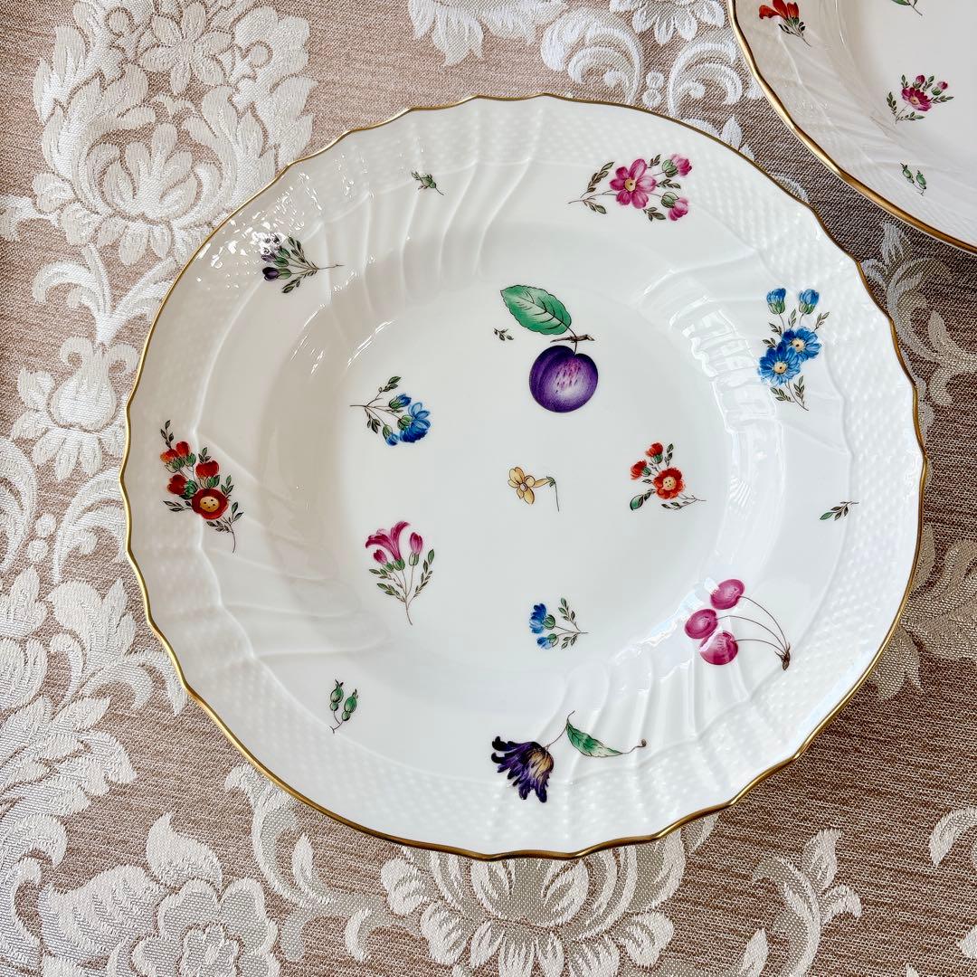 希少品❤️ジノリ❤️ペルージャ❤️リムスープ皿 23.5cm ペア