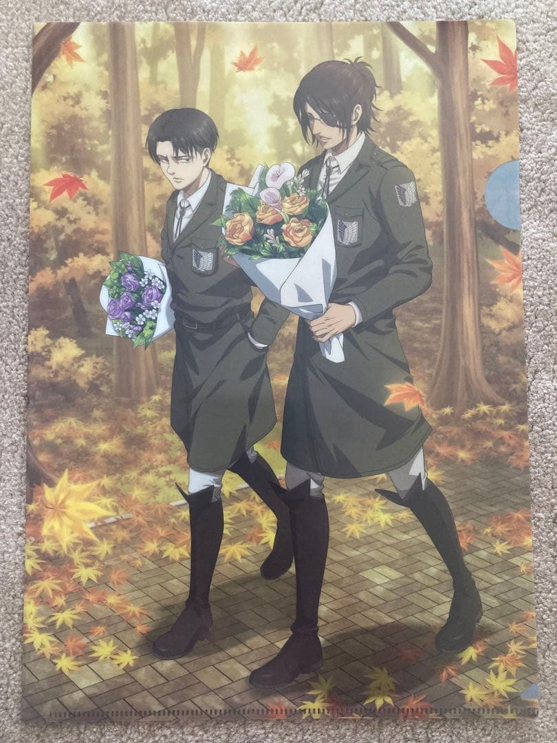 レア❗️ 進撃の巨人 A4クリアファイル リヴァイ ハンジ 描き下ろし画