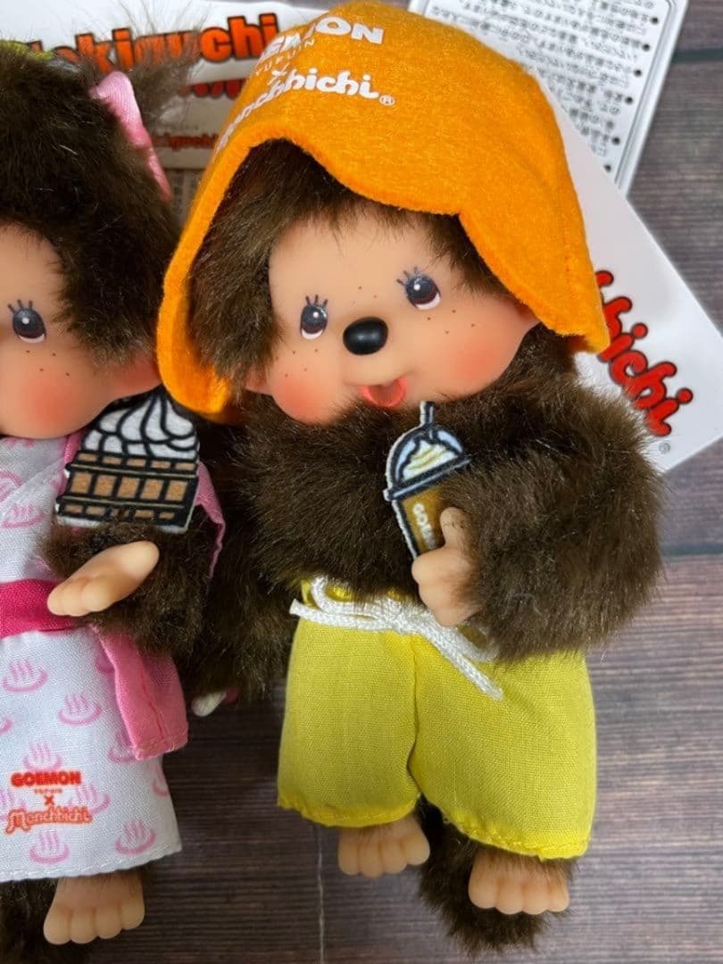 希少！】モンチッチ 湯布院 GOEMON コラボ 2体セット ステッカー付き