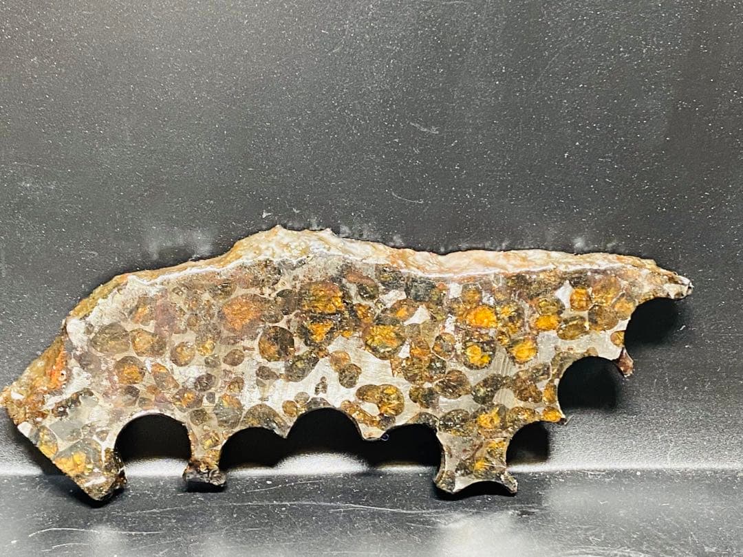 鑑別書付き パラサイト隕石 120g128㍉ 石鉄隕石 セリコ隕石 隕石原石