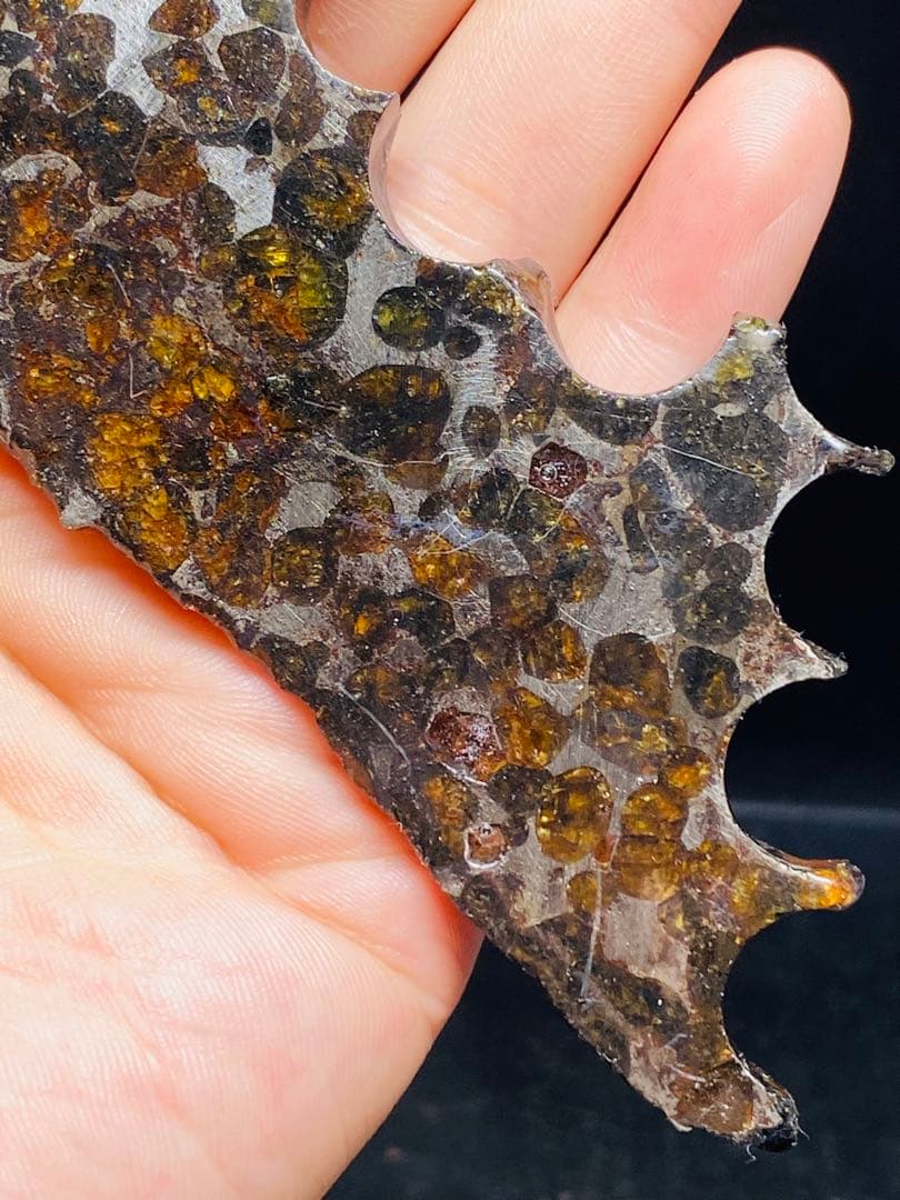 鑑別書付き パラサイト隕石 120g128㍉ 石鉄隕石 セリコ隕石 隕石原石