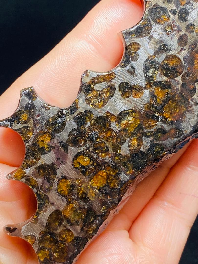 鑑別書付き パラサイト隕石 120g128㍉ 石鉄隕石 セリコ隕石 隕石原石