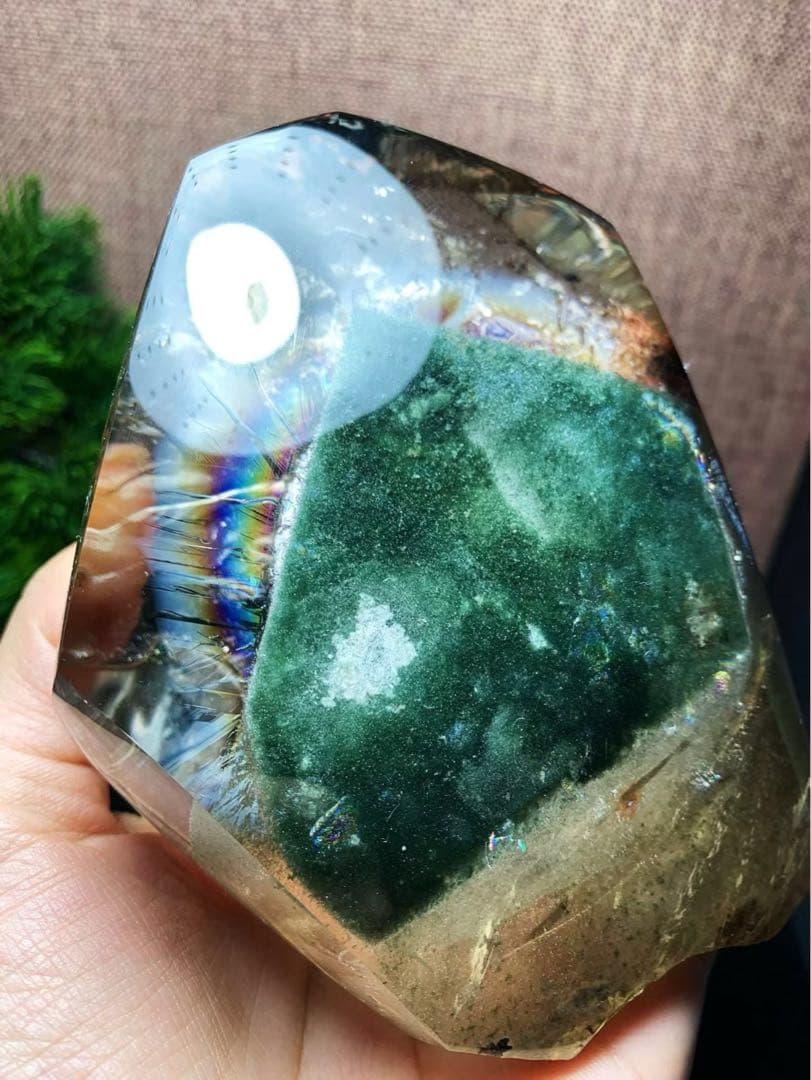 ⭐︎【極上品】天然 グリーン ガーデン クォーツ 置物 717.5g