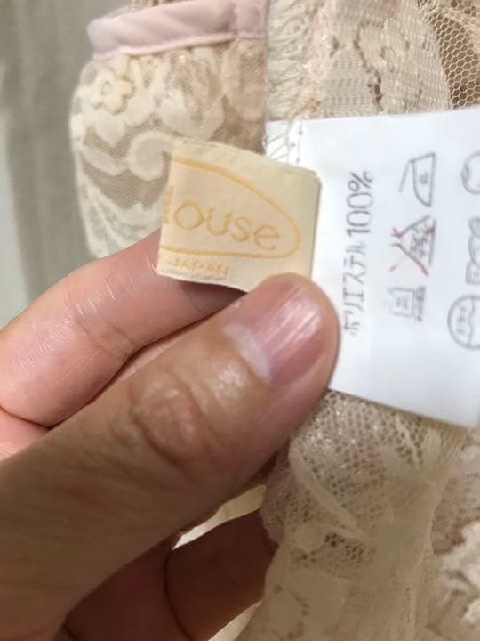 レース製　エプロン　doll house