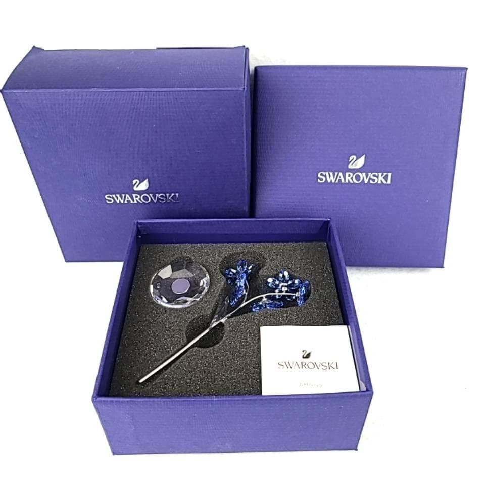 ・美品・スワロフスキー　忘れな草　フラワードリーム　置物　箱つき　Lサイズ 1