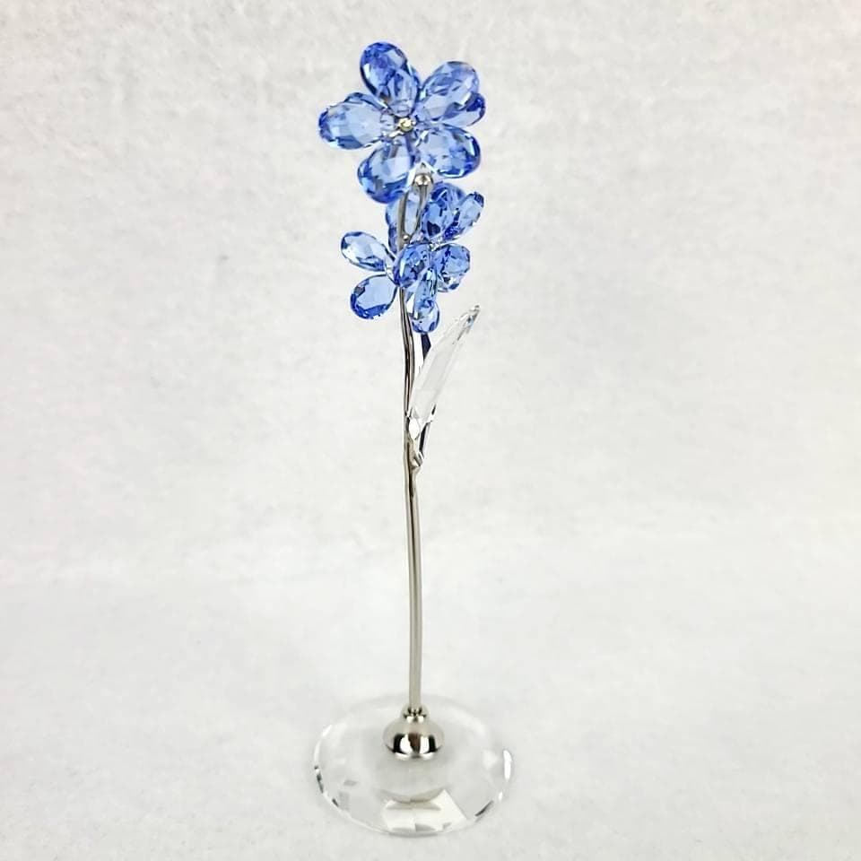 ・美品・スワロフスキー　忘れな草　フラワードリーム　置物　箱つき　Lサイズ 1