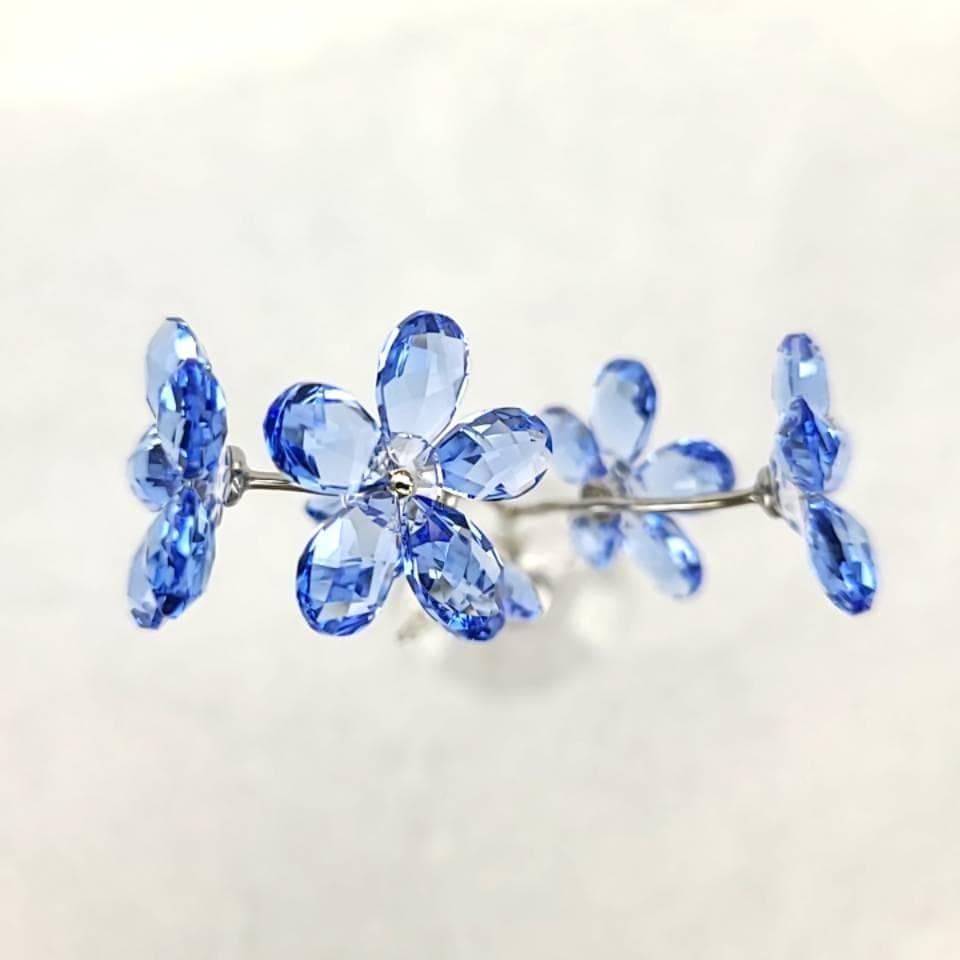 ・美品・スワロフスキー　忘れな草　フラワードリーム　置物　箱つき　Lサイズ 1