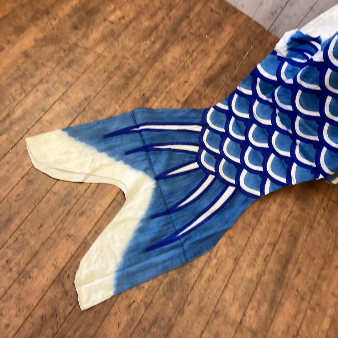 昭和レトロ 大阪 伝統工芸品 本染手捺染 堺五月鯉織 特大 鯉のぼり 羽二重金巾