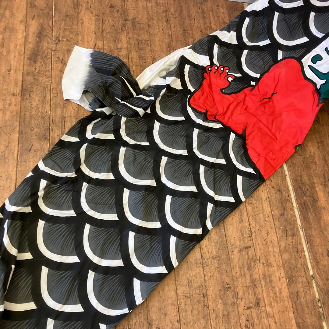 昭和レトロ 大阪 伝統工芸品 本染手捺染 堺五月鯉織 特大 鯉のぼり 羽二重金巾