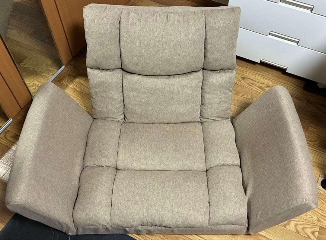 ルミナス　1人掛け クッション付き カウチソファ ローソファ ソファベッド