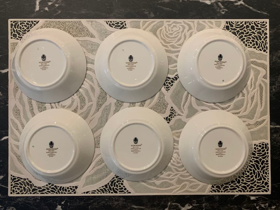 【希少】ウェッジウッド 金彩　小皿　黒壺　6枚セット