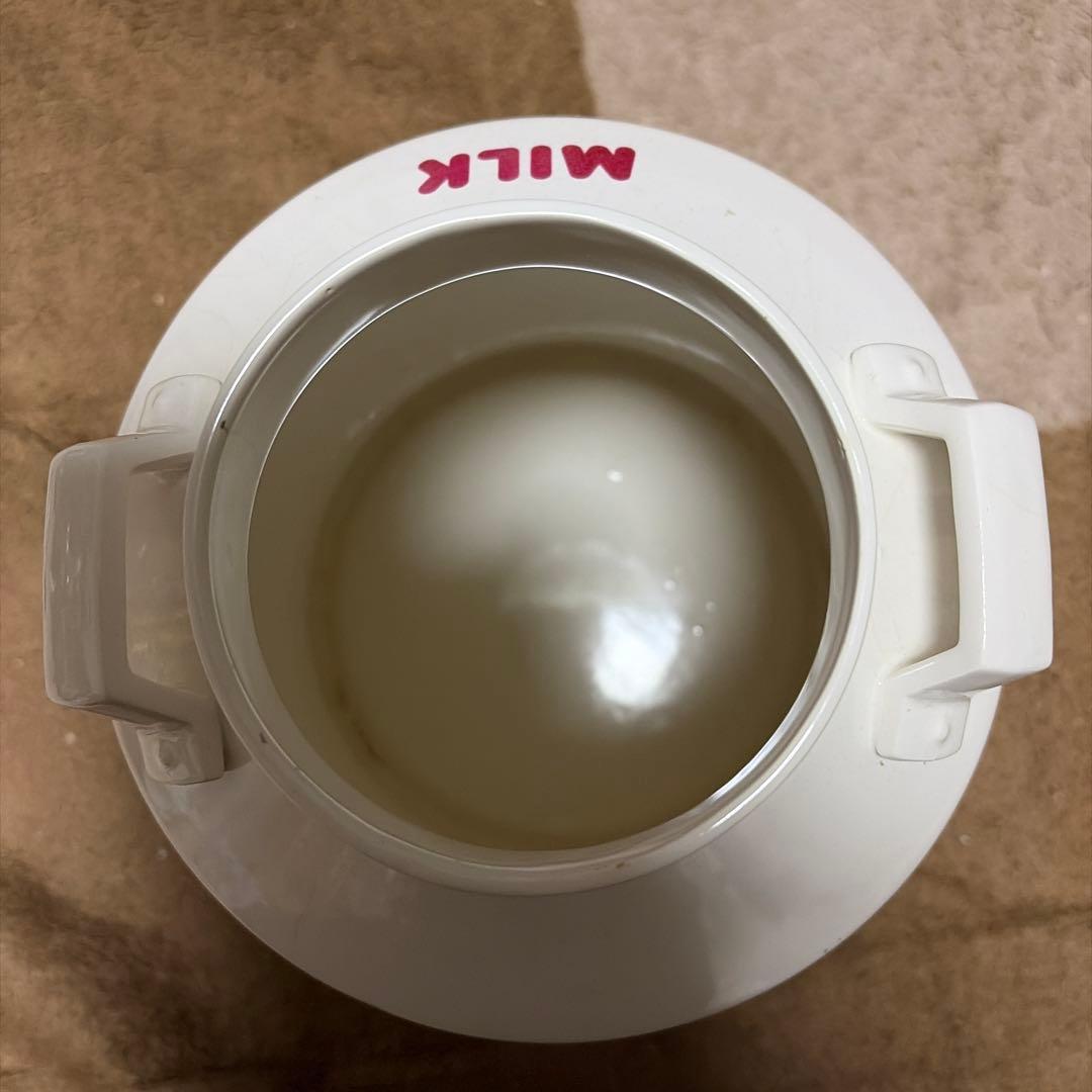 レア！ 河口湖ミルク缶 陶器 非売品 レトロ 花瓶 アンティーク 40数年