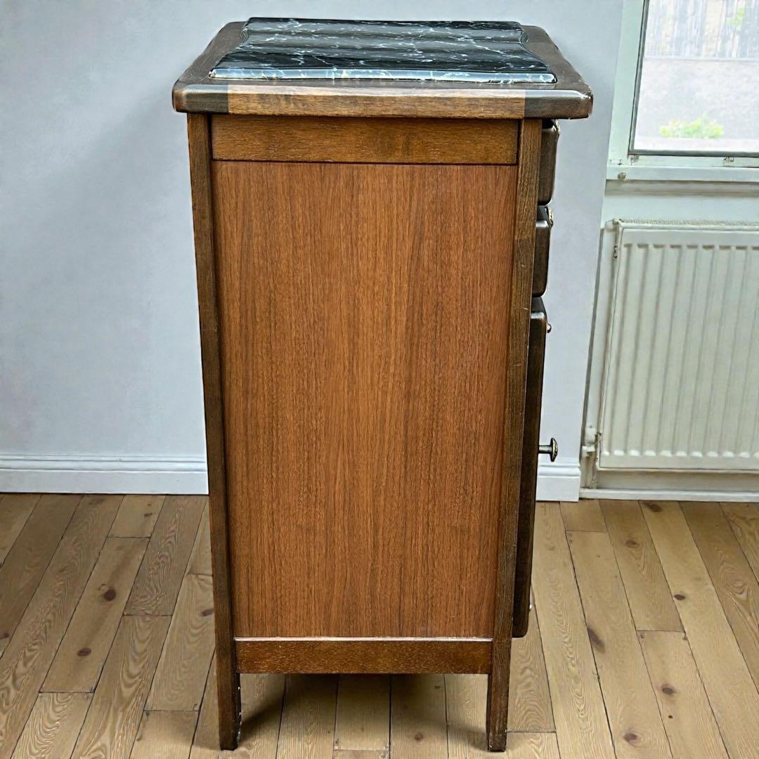 稀少❣️ヴィンテージ品✨カリモク 大理石天板 電話台 当時物 キャビネット 収納