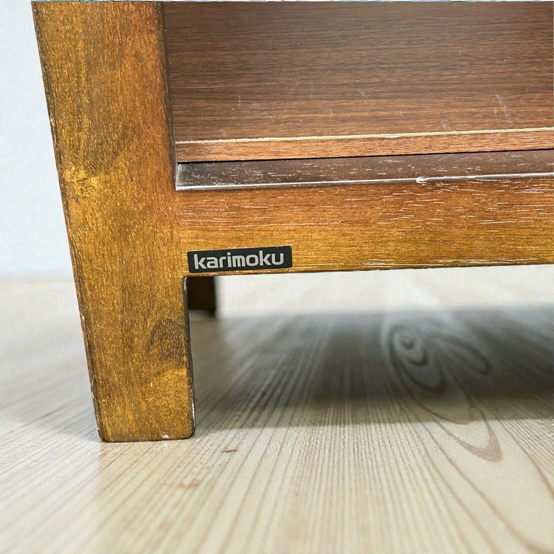 稀少❣️ヴィンテージ品✨カリモク 大理石天板 電話台 当時物 キャビネット 収納