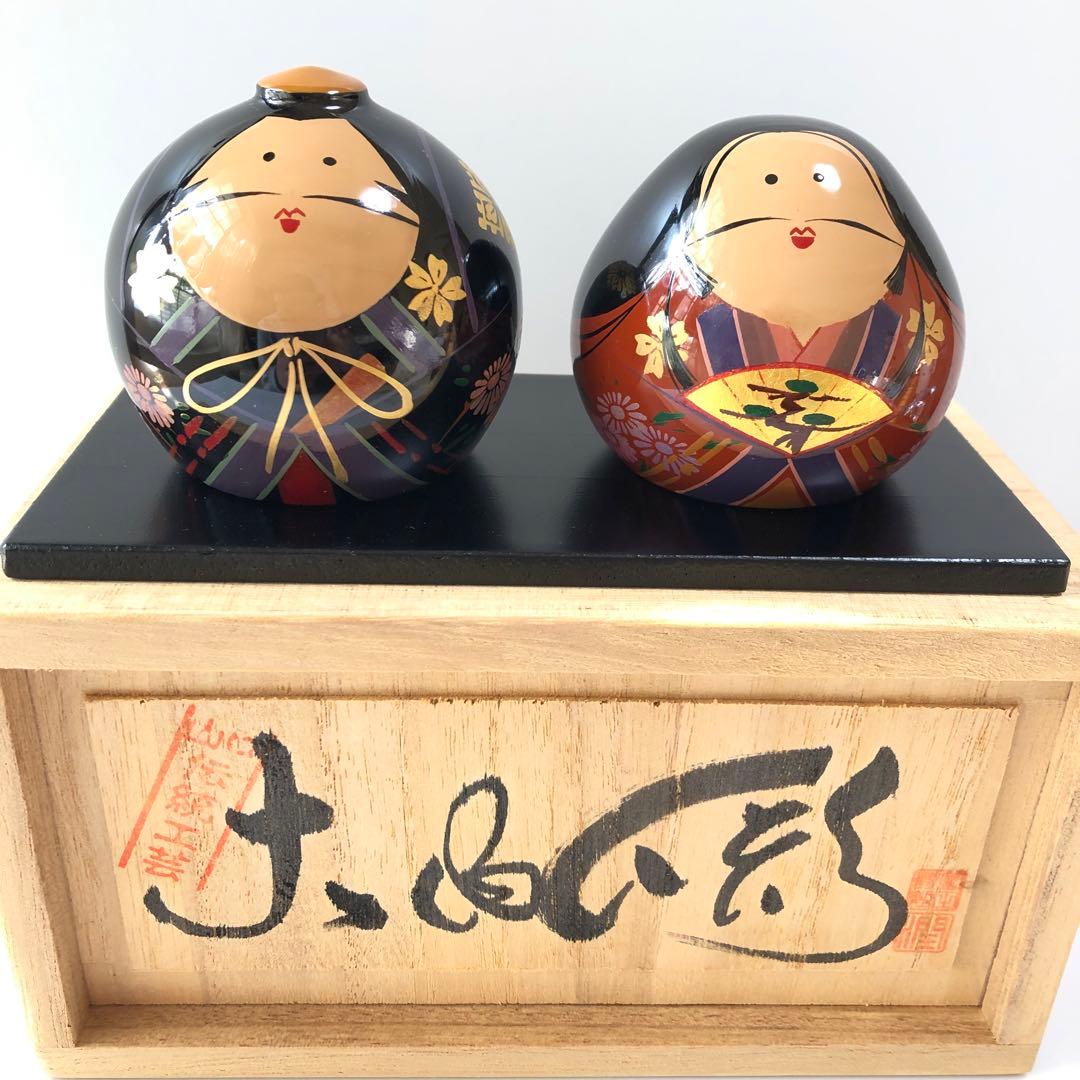 大内塗＊ 未使用 雛人形 木箱 伝統工芸 漆 漆器 木製 富田謹製