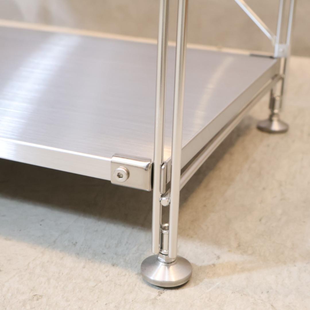 無印良品 MUJI ステンレス 3段ユニットシェルフ シンプル 飾り棚 ラック