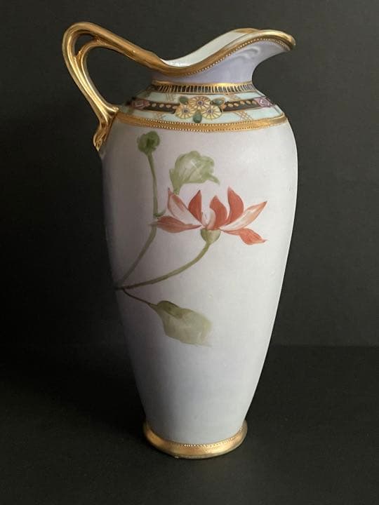 オールドノリタケ　花柄水差し