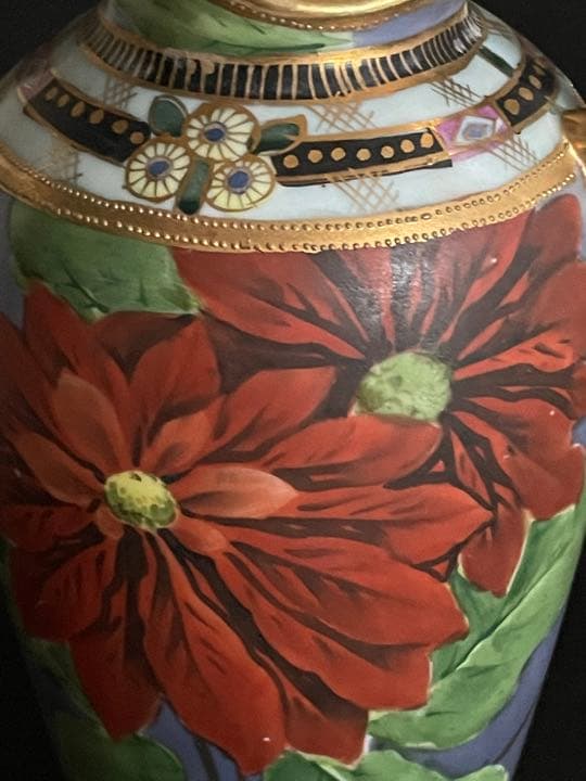 オールドノリタケ　花柄水差し