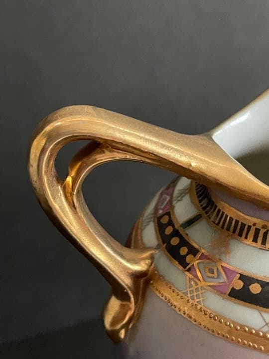 オールドノリタケ　花柄水差し