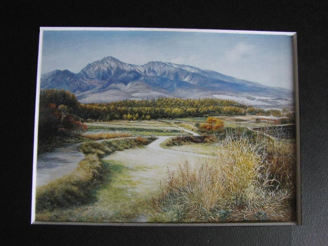 平田英子、【八ヶ岳高原】、希少な額装用画集より、新品額装付、状態良好