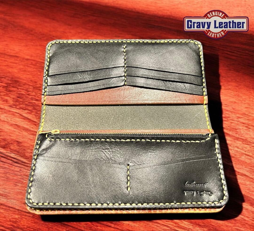 Gravy Leather ブラック パイソン ラバイカー ウォレット アメカジ