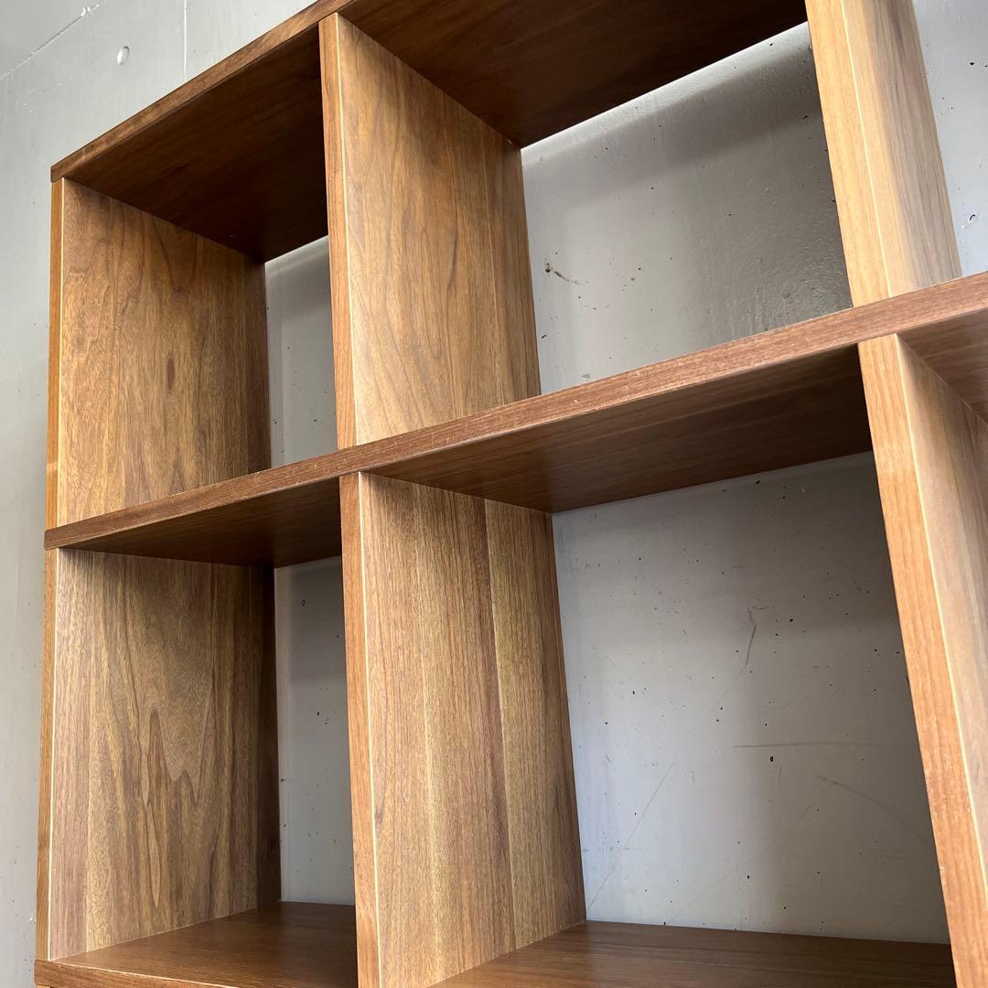 無印★スタッキングシェルフセット・３段×３列・ウォールナット材