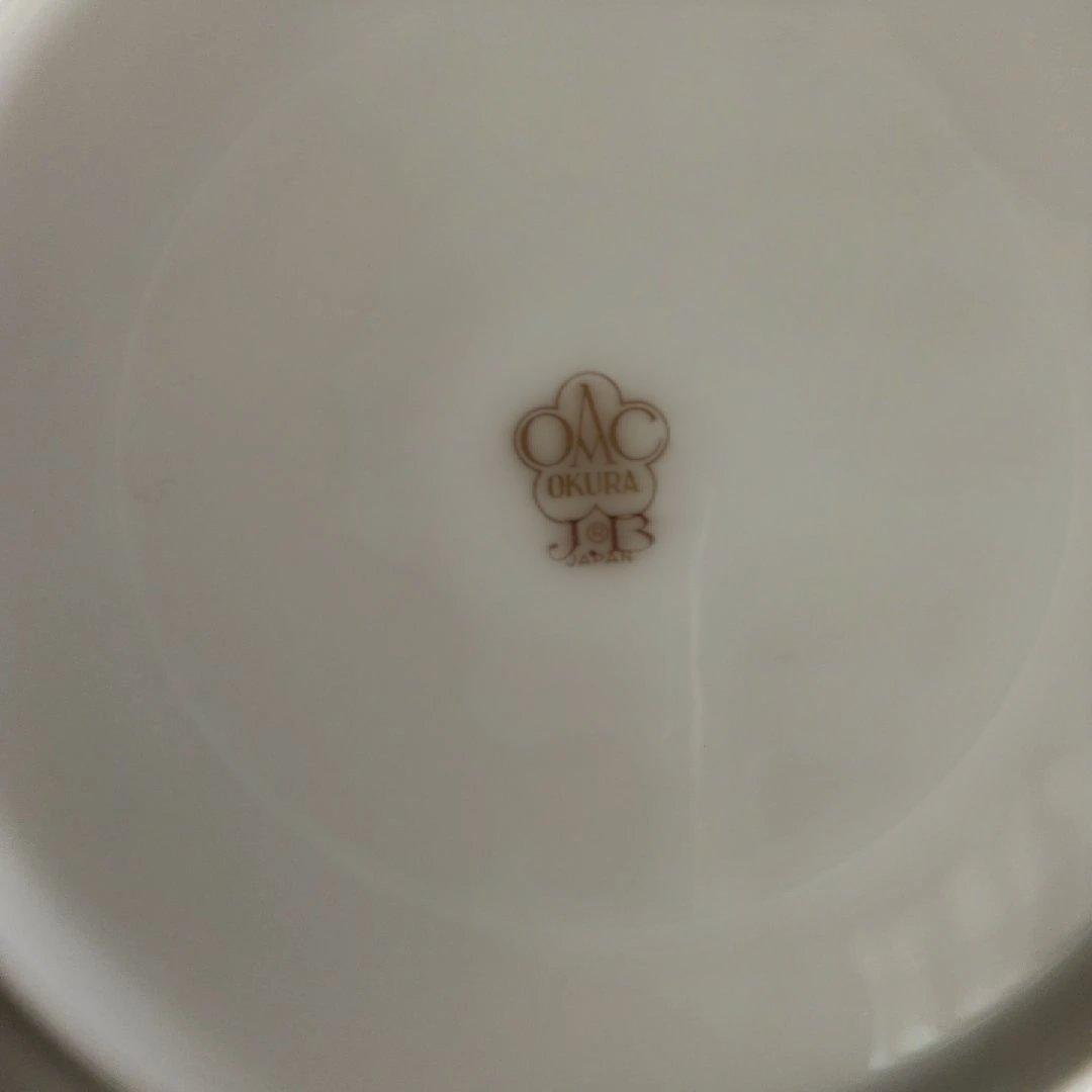 大倉陶園　色蒔き　クリーム　ライトグリーン　合計16枚　19.8cm