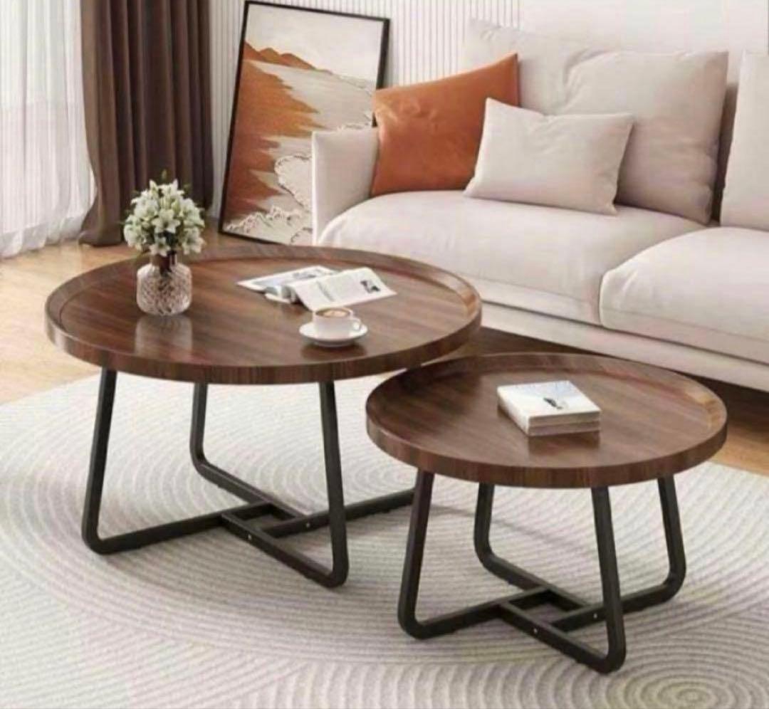 VEEZHA ネストテーブル ローテーブルおしゃれ マルテーブルコーヒーテーブル