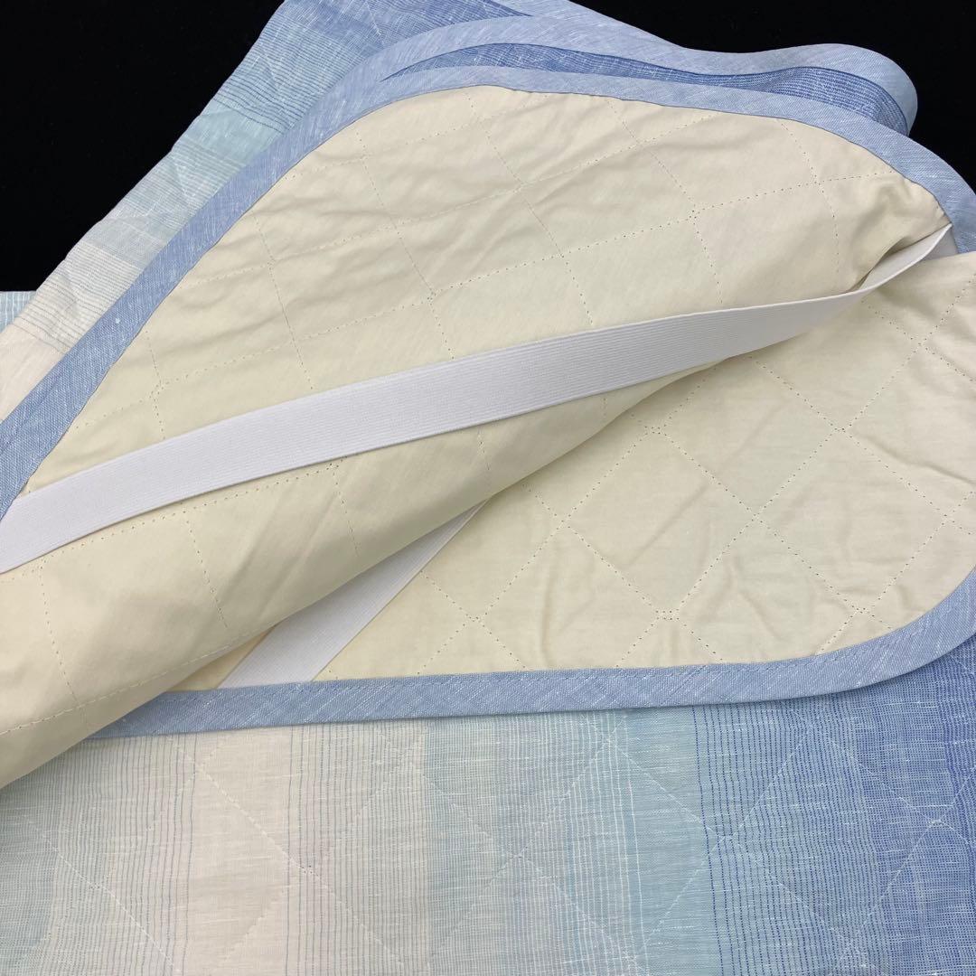 ８. 　敷パッド　近江ちぢみ　敷きパッド　ちぎれない麻わた　麻１００％　麻綿入り