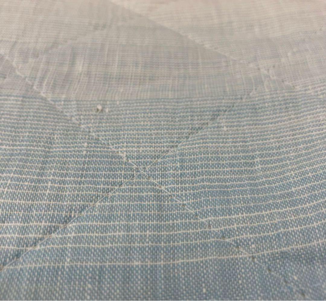 ８. 　敷パッド　近江ちぢみ　敷きパッド　ちぎれない麻わた　麻１００％　麻綿入り