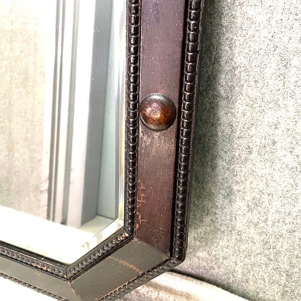 イギリスアンティーク　ウォールミラー　壁掛け鏡　木製フレーム