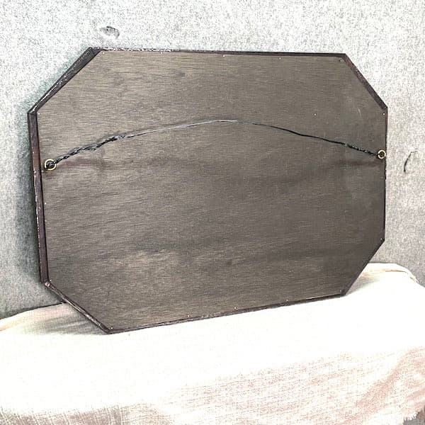 イギリスアンティーク　ウォールミラー　壁掛け鏡　木製フレーム