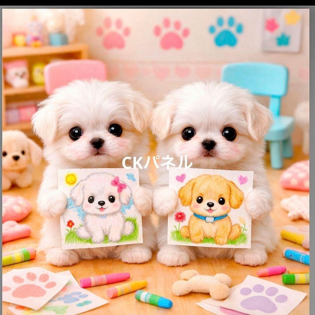 激レアお絵かき柴犬、パグ、チワワ、ポメラニアン、マルチーズ