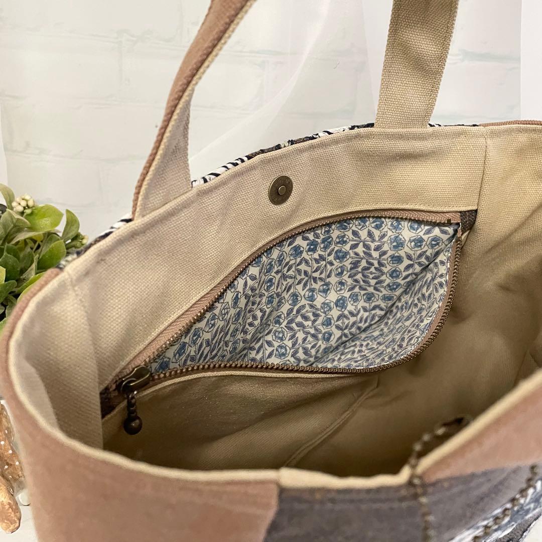 ハンドメイド ラウンドトートバッグ ミナペルホネン rosy 450 - メルカリ