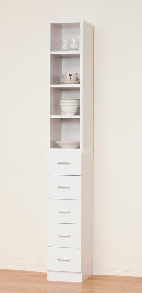 鏡面すきま収納 タオルストッカー/ランドリー収納ラック 幅25cm