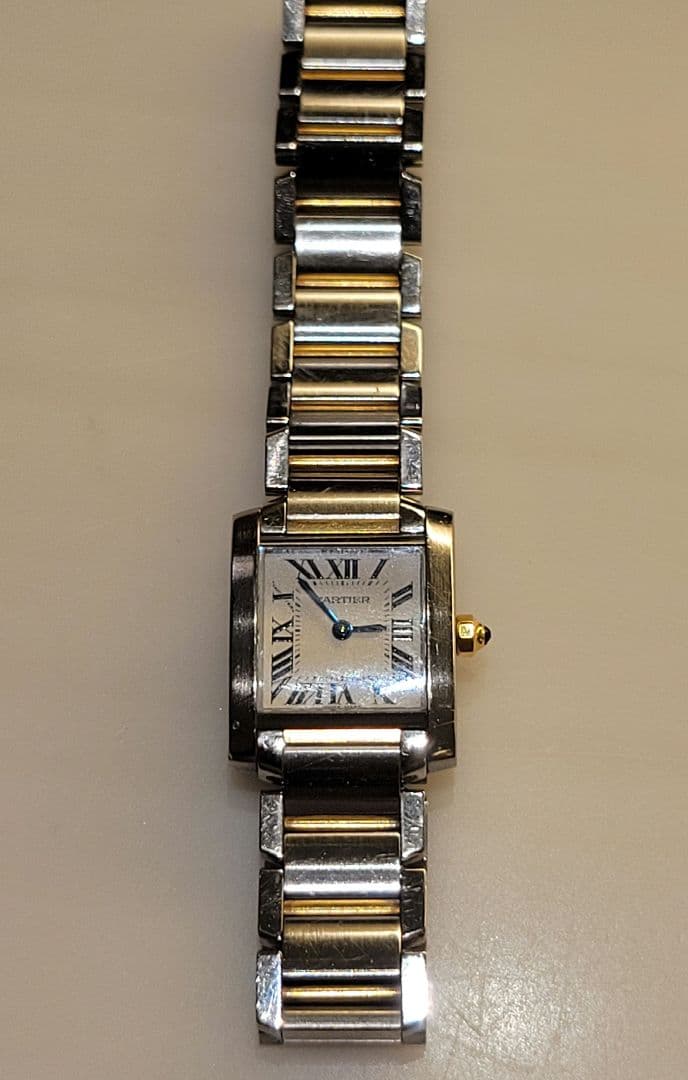 【希少】【半額以下】カルティエ タンク フランセーズ　コンビ　SM 腕時計 時計