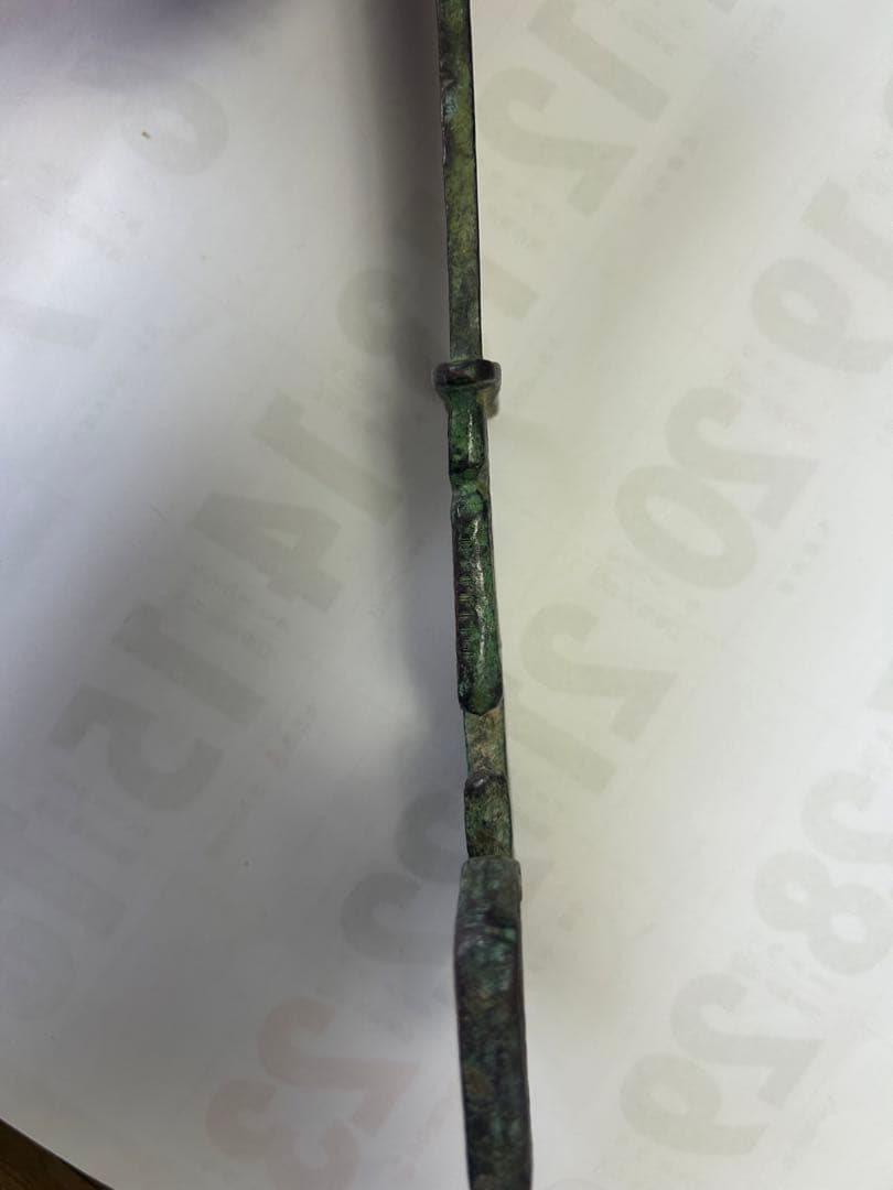 短刀，古銅製，「建安二年永寶」，時代物