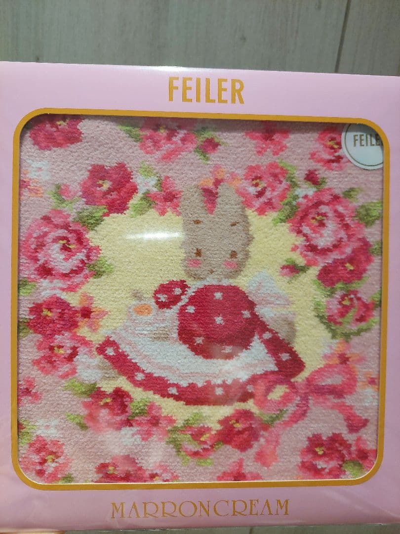 FEILER サンリオ フェイラー マロンクリーム ハンカチ ハンドタオル 花