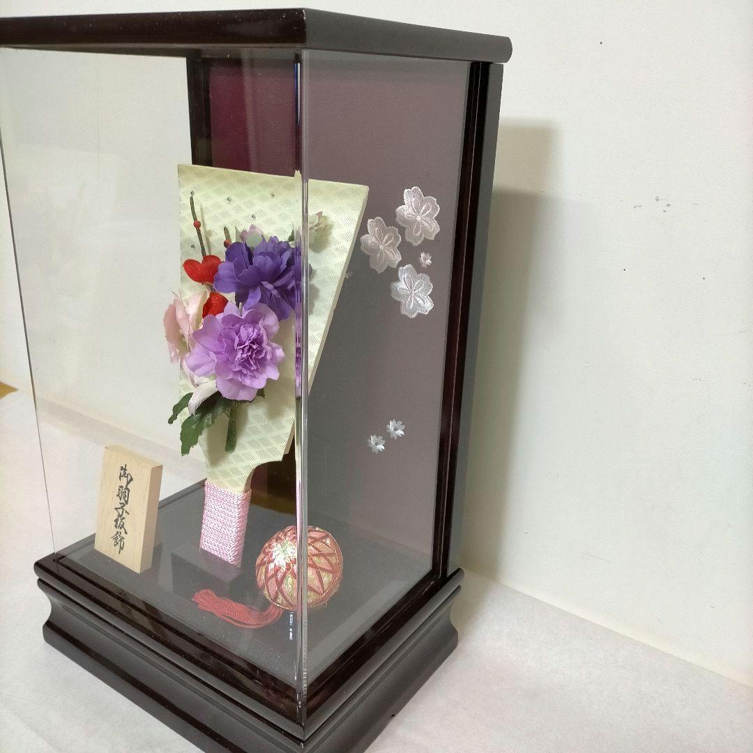 8号 羽子板 エンジ アクリルケース フラワー