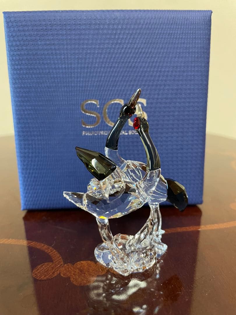 スワロフスキー　タンチョウヅル鶴　置物