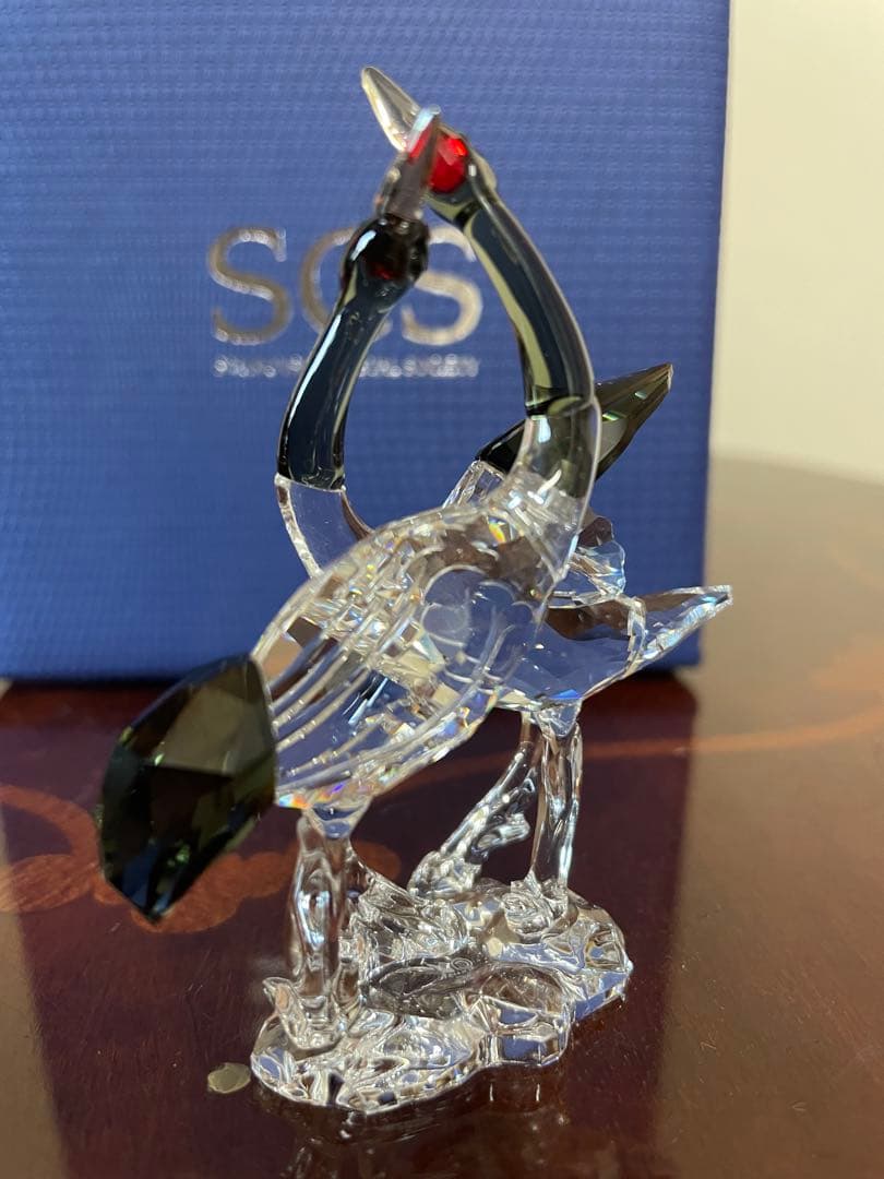 スワロフスキー　タンチョウヅル鶴　置物