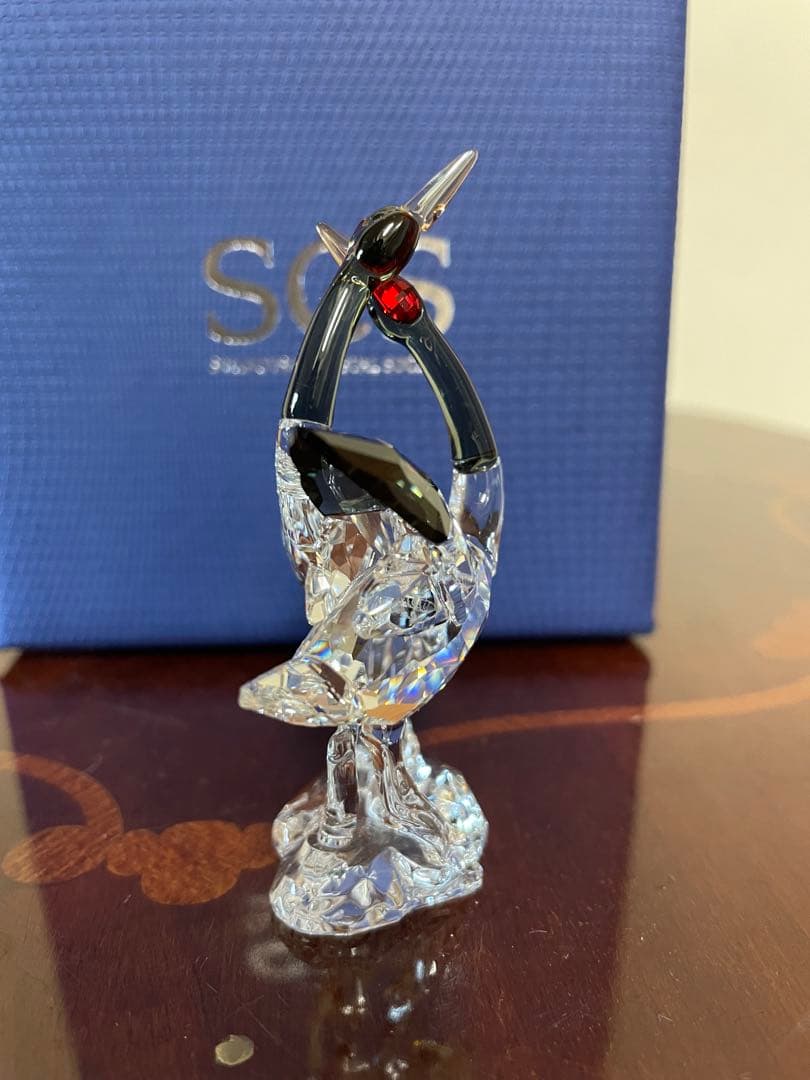 スワロフスキー　タンチョウヅル鶴　置物